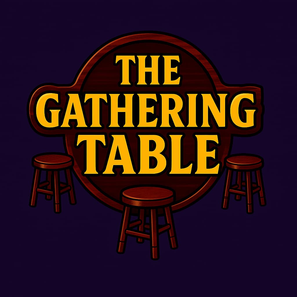 The Gathering Table — hanging sign